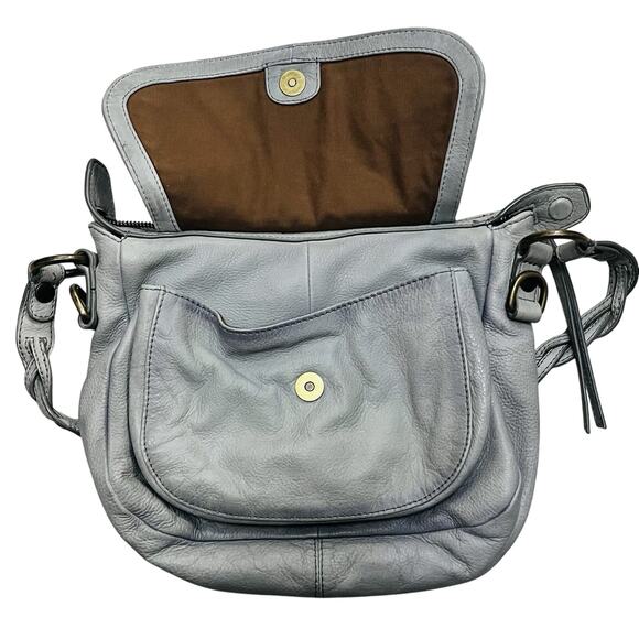 EUC Frye Soraya Saddle Shoulder Crossbody Bag in Ash Gray Studs - Picture 5 of 8